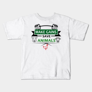 VEGAN GAINS - Online Exclusive Kids T-Shirt